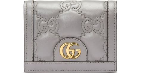 gucci leather card case gray|Gucci wallet price.